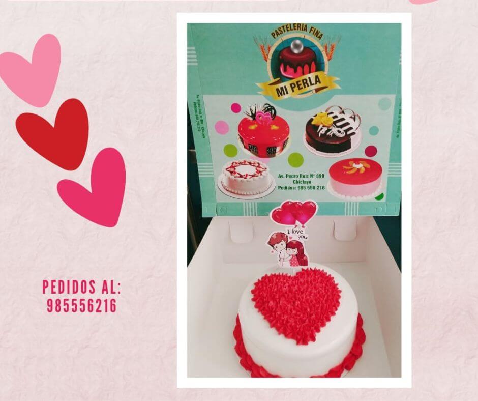 Torta san valentin de pasteleria de chiclayo